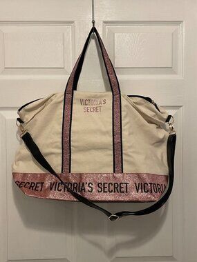 Large Victoria’s Secret Travel Tote with Carry Strap